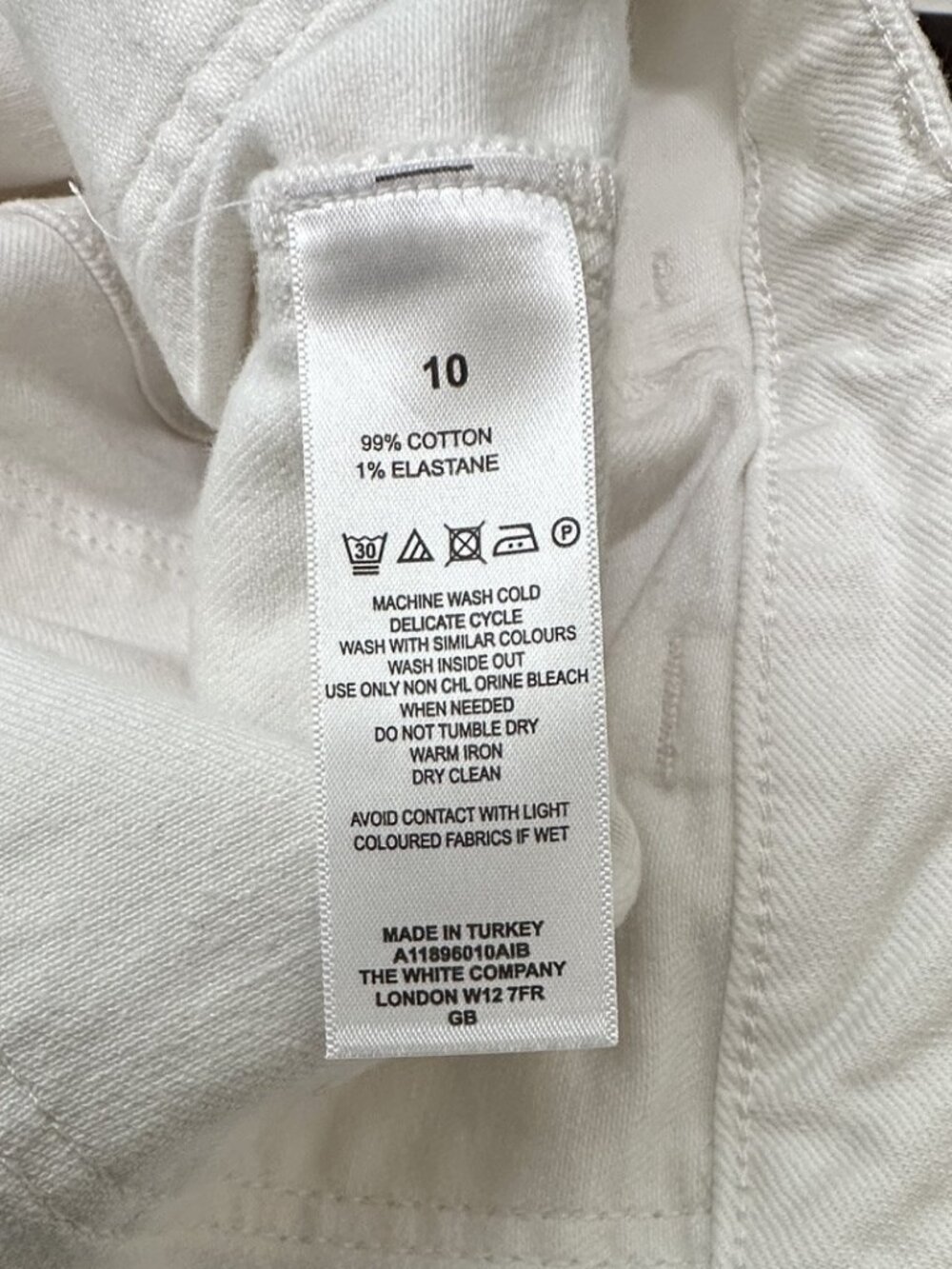 THE WHITE COMPANY NWOT Premium White High Rise Shorts US 6 UK 10 - Picture 10 of 10